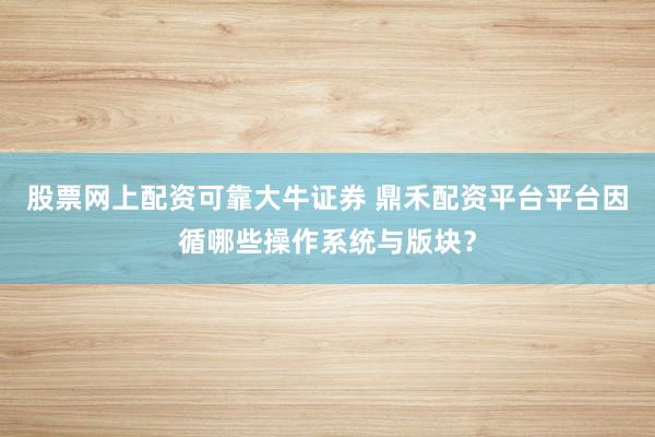 股票网上配资可靠大牛证券 鼎禾配资平台平台因循哪些操作系统与版块？