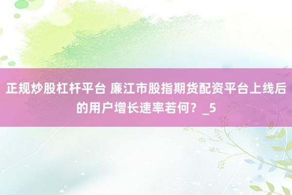 正规炒股杠杆平台 廉江市股指期货配资平台上线后的用户增长速率若何？_5