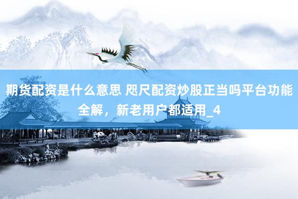 期货配资是什么意思 咫尺配资炒股正当吗平台功能全解，新老用户都适用_4
