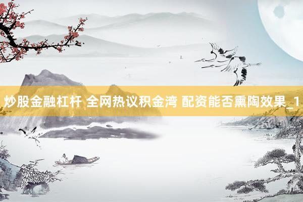 炒股金融杠杆 全网热议积金湾 配资能否熏陶效果_1